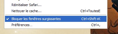 Décochez les popups dans Safari